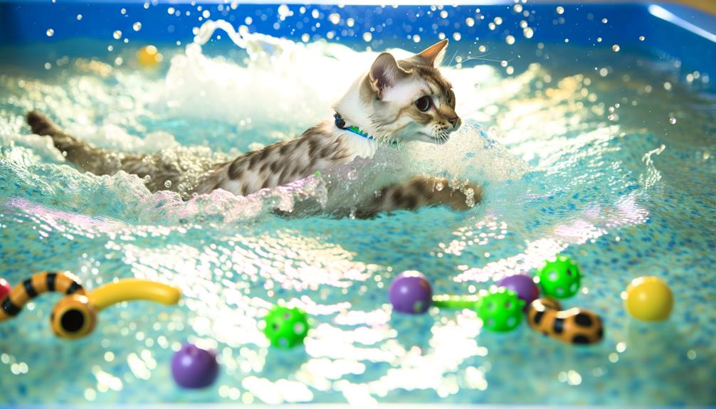 gatos nadam por divers o