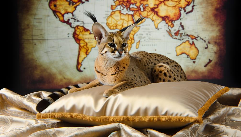 um gato raro savannah